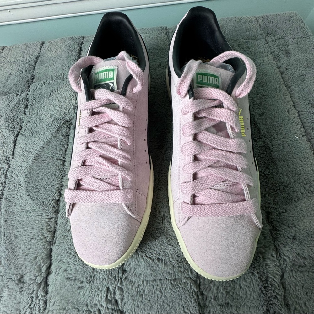 Puma Suede VTG Pearl Pink Black Frosted Ivory White Sneaker Trainer Men’s 10.5 - Picture 8 of 11
